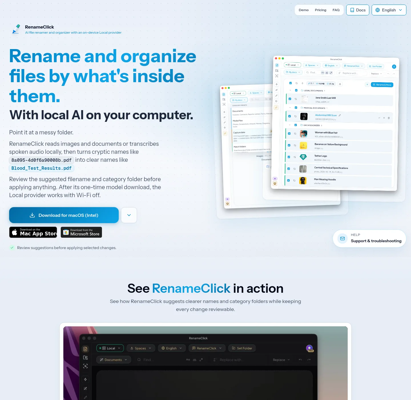 rename.click — a measured funnel