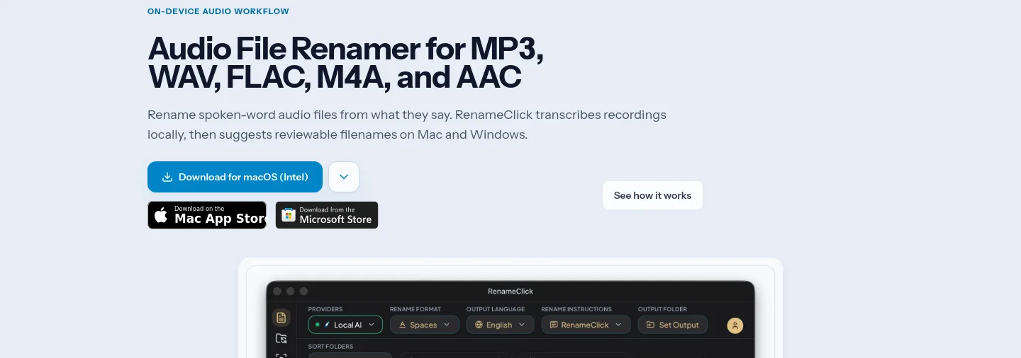 rename.click — Hero