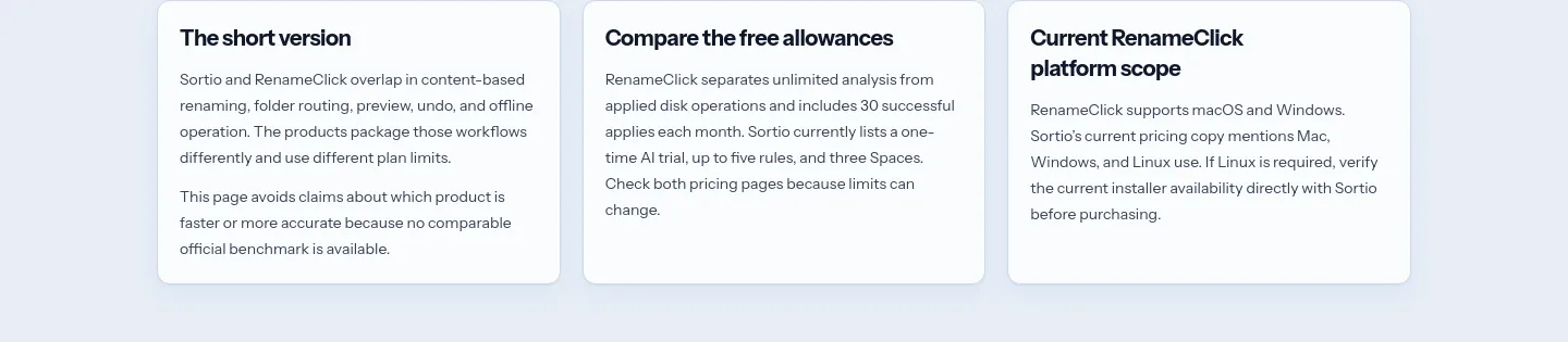 rename.click — a real Features section
