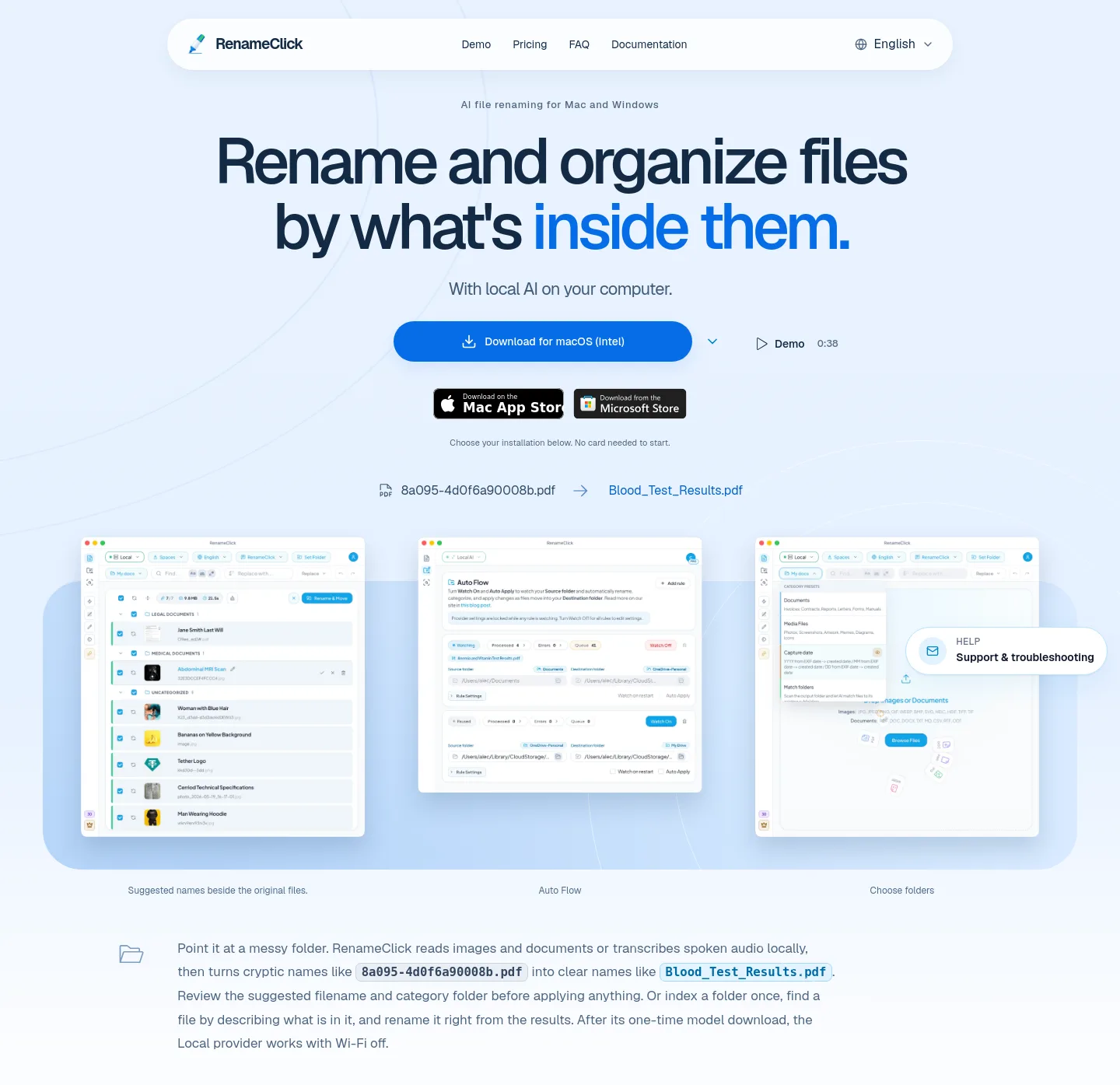 rename.click — Hero