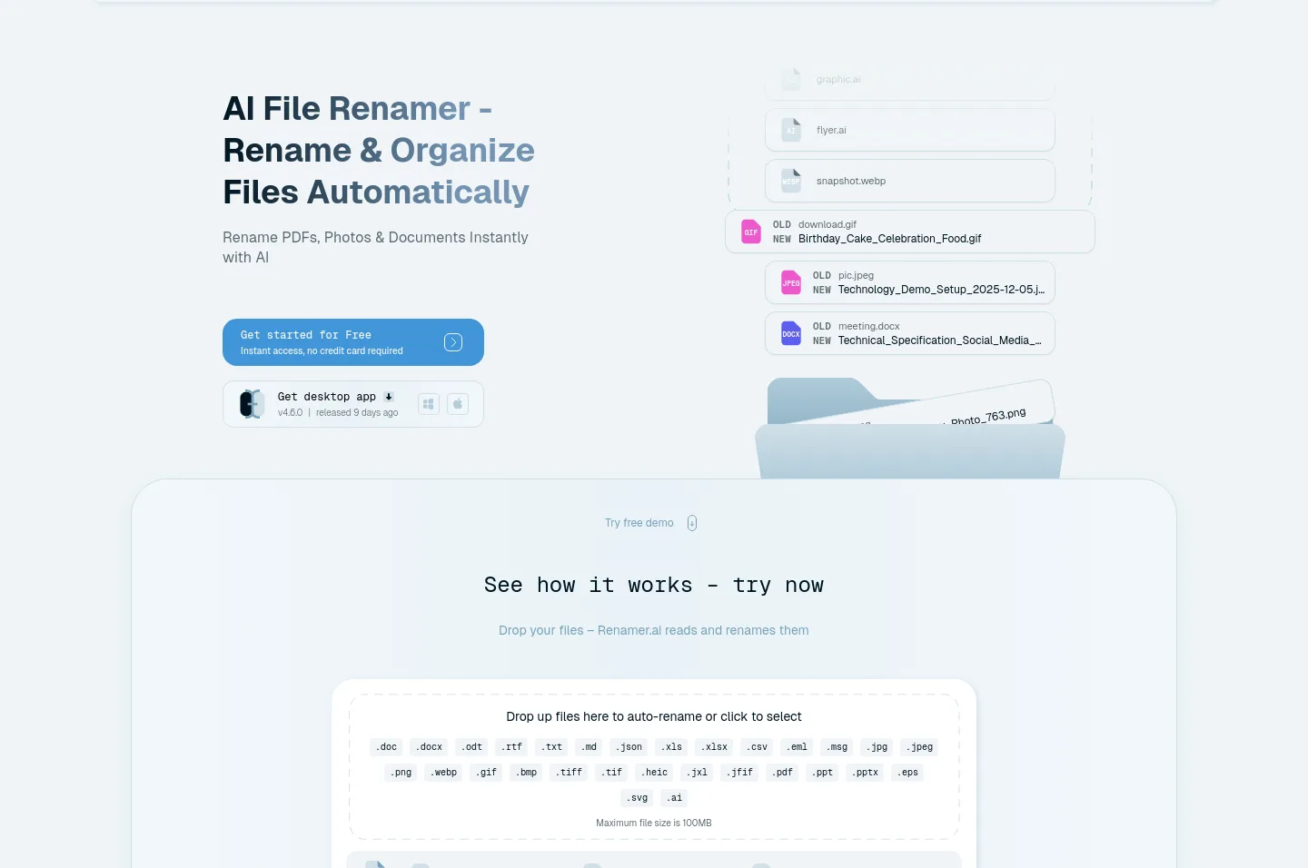 renamer.ai — Hero