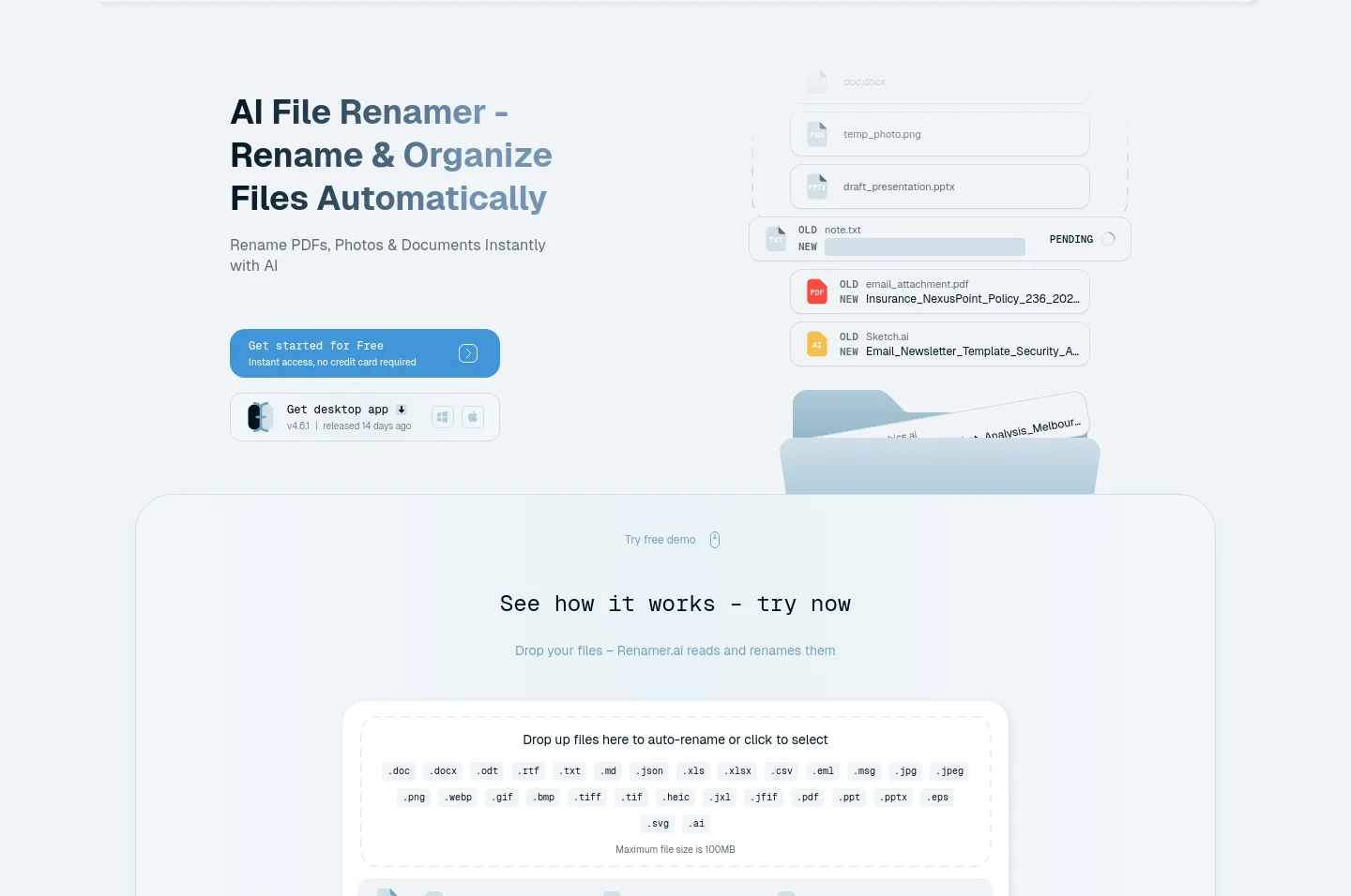 renamer.ai — Hero