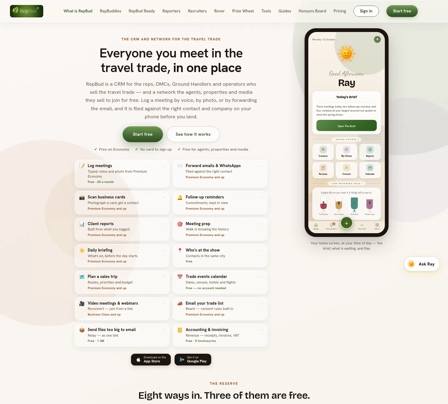 repbud.app — a measured funnel