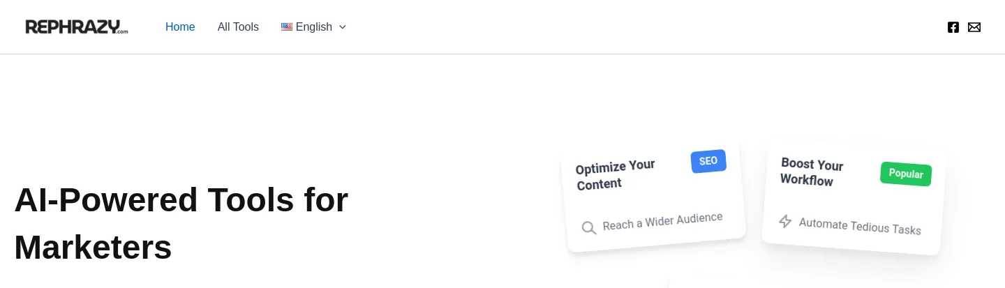 rephrazy.com — a measured funnel