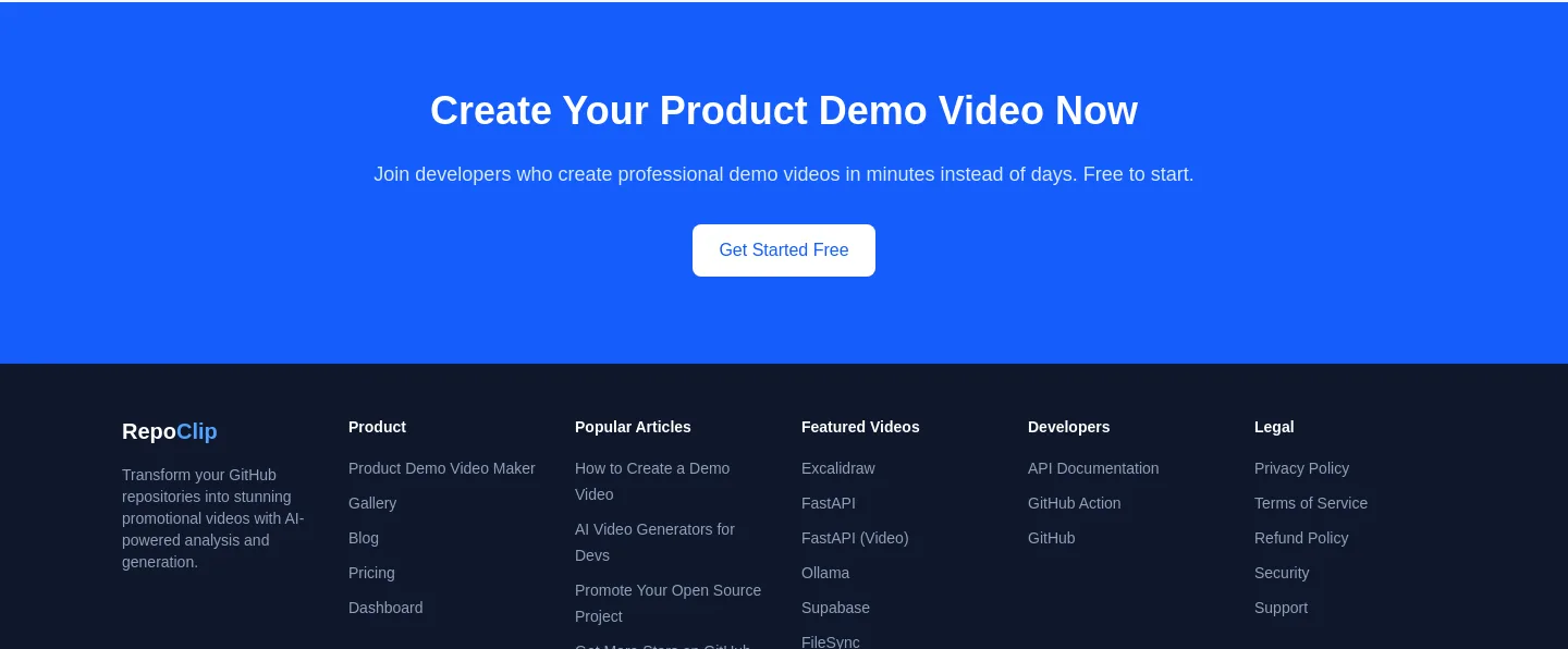 repoclip.io CTA section