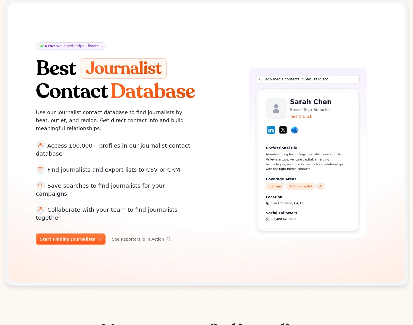 reporters.io — Hero