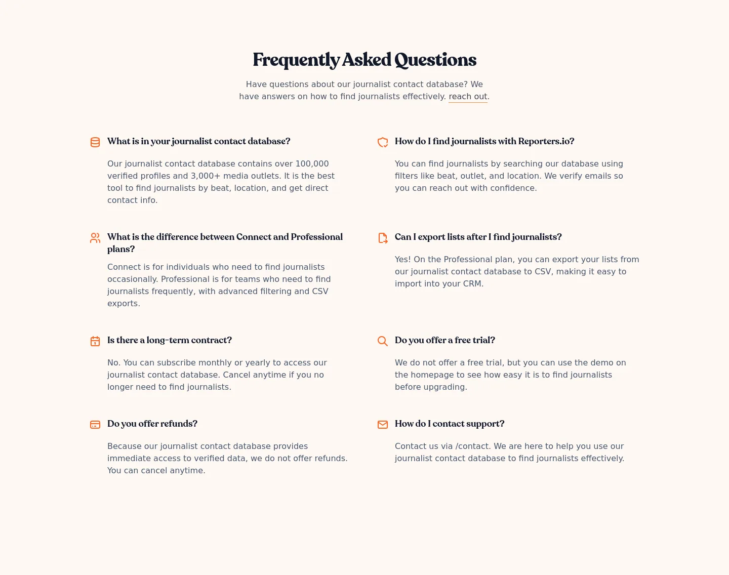 reporters.io — FAQ