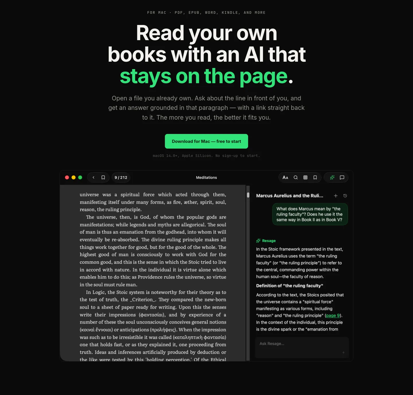 resage.app — Hero