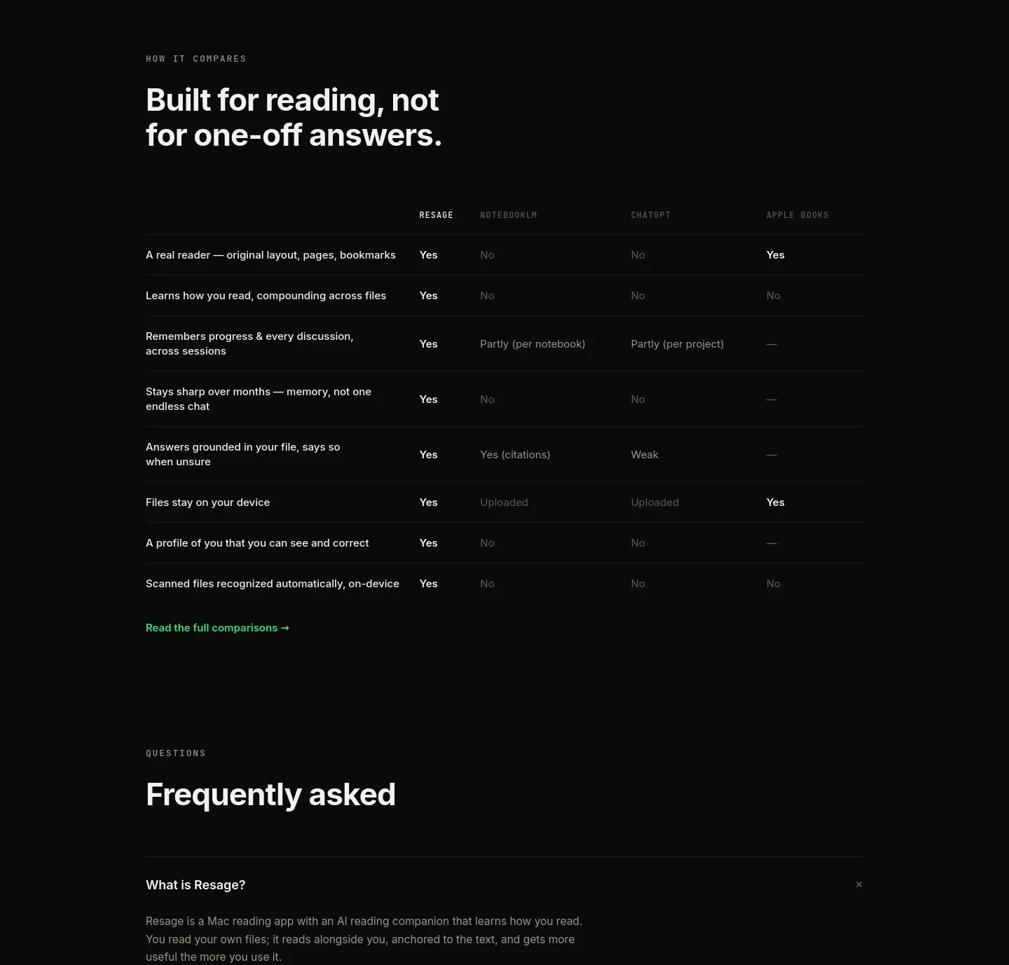 resage.app — Comparison