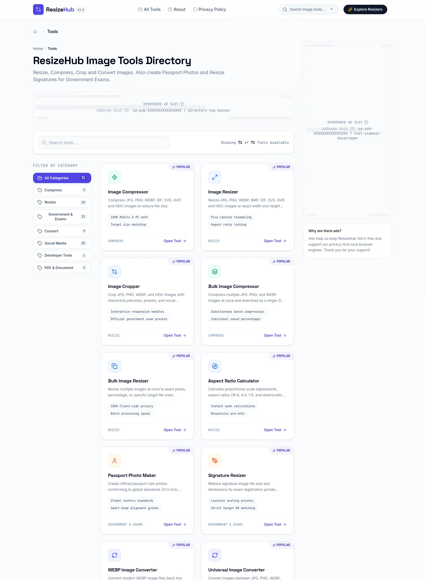 resizehub.in — a measured funnel