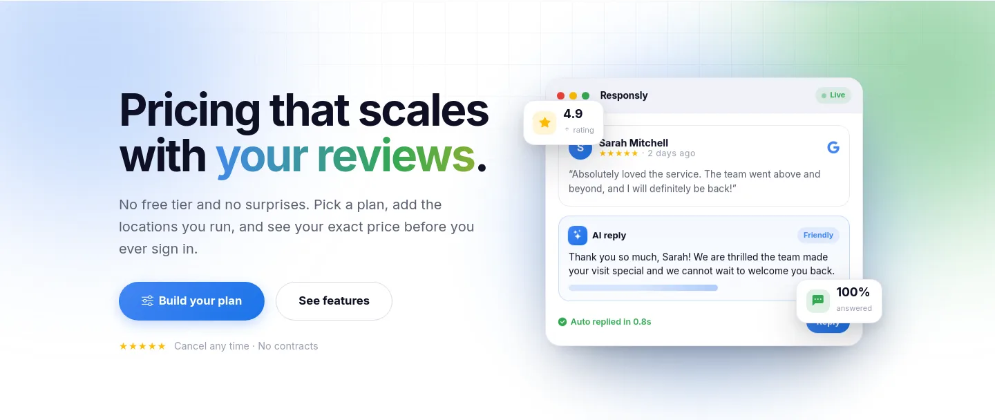 responsly.ai Hero section