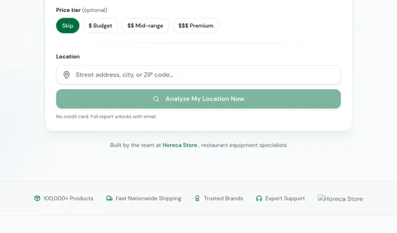 No credit card element from restaurantsitefinder.com
