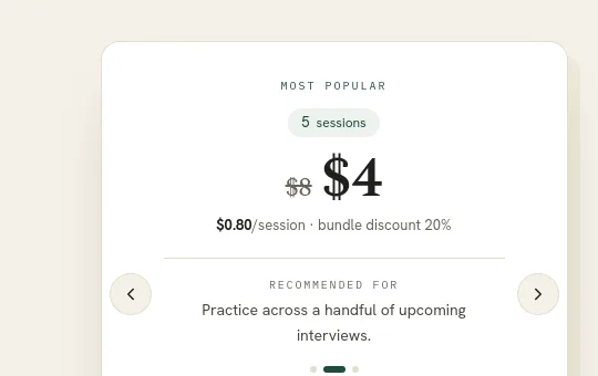 Price anchor element from resume-studio.app