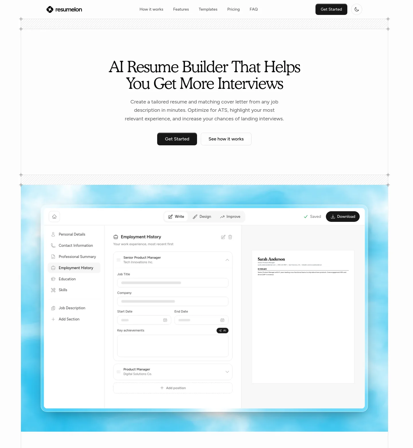 resumelon.com — a measured funnel