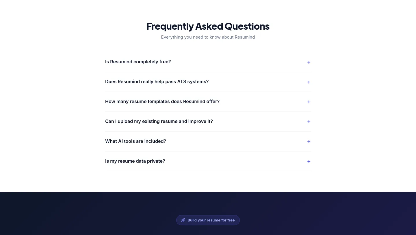 resumind.vizo-techno.com — FAQ