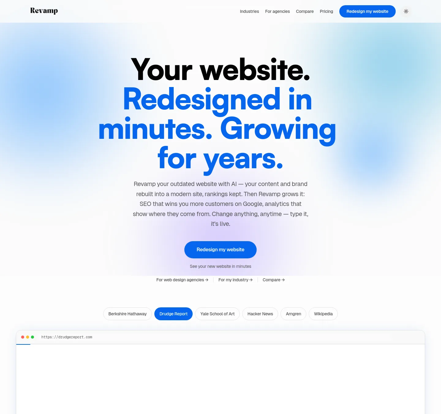 revamp.dev — a measured funnel