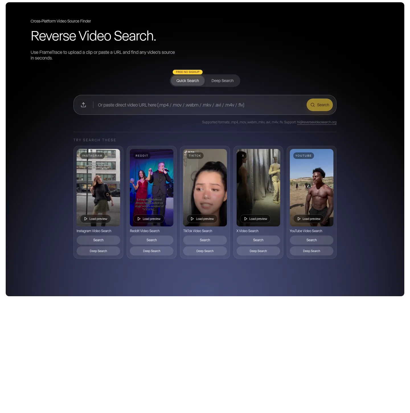 reversevideosearch.org — Hero