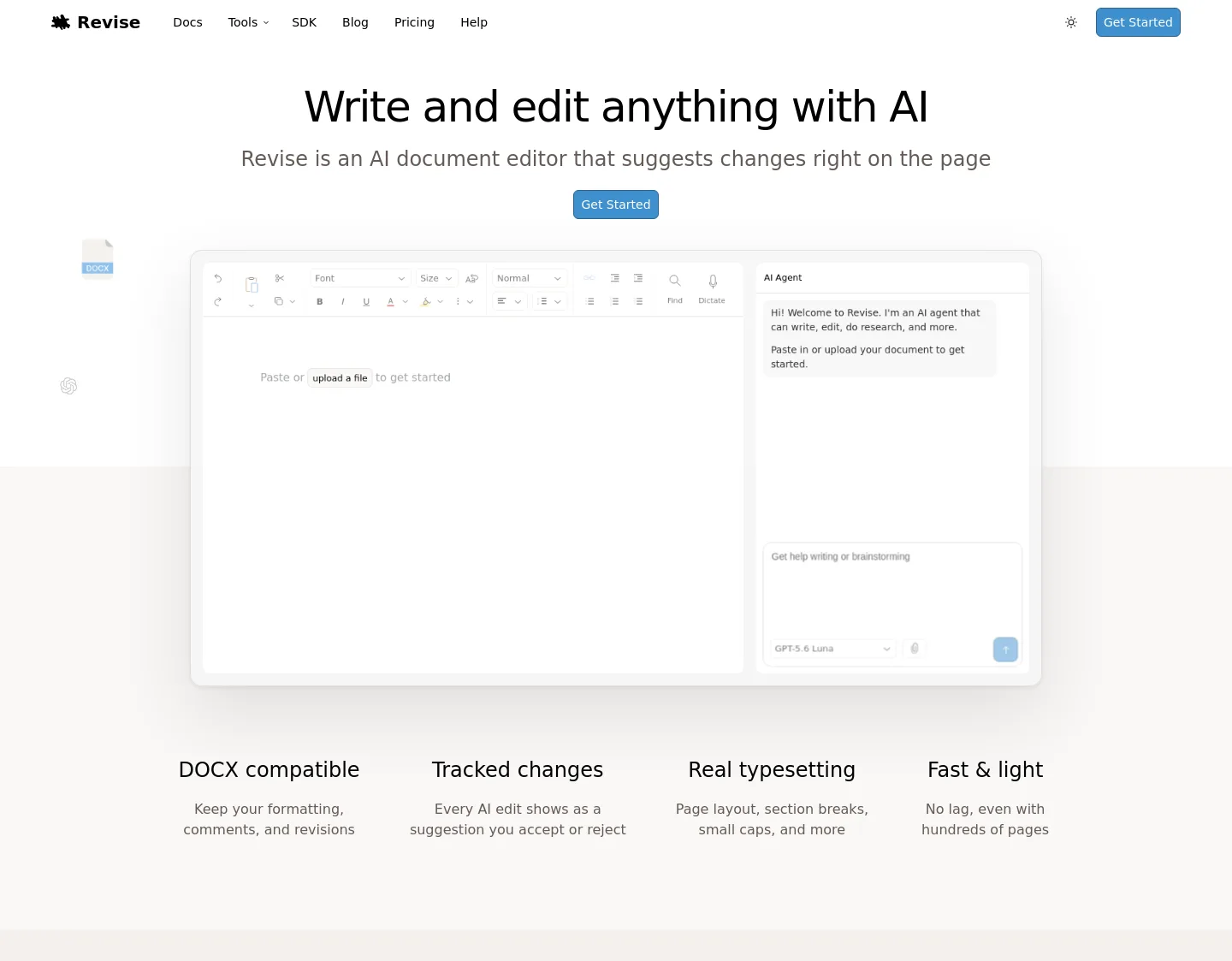 revise.io — a measured funnel
