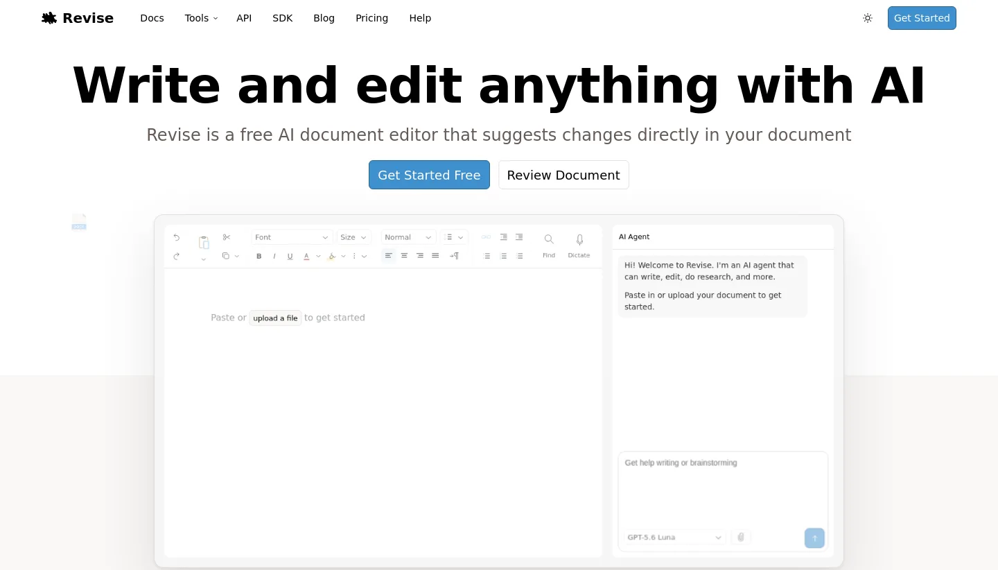revise.io — Hero