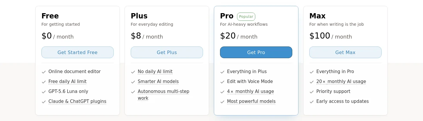 revise.io — Pricing