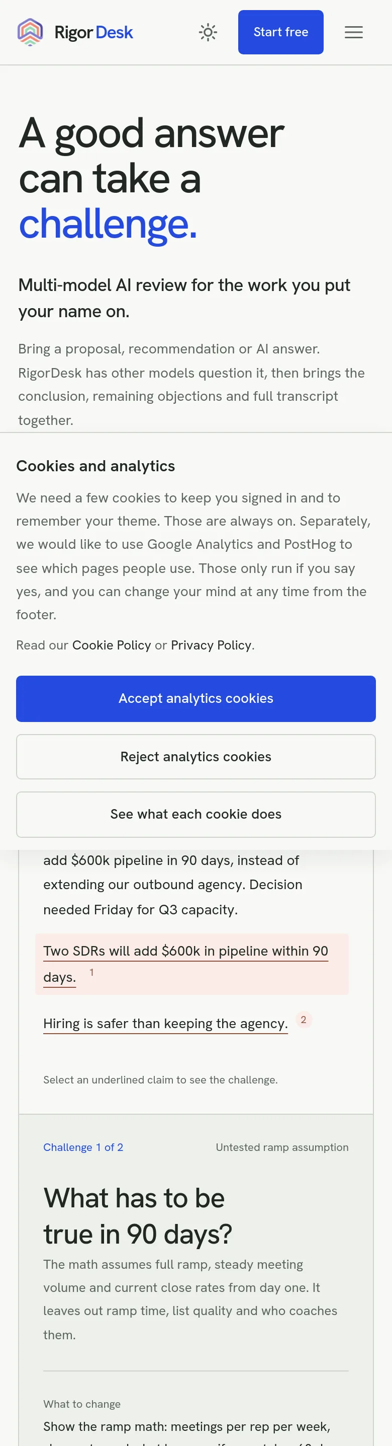 rigordesk.com — a measured funnel