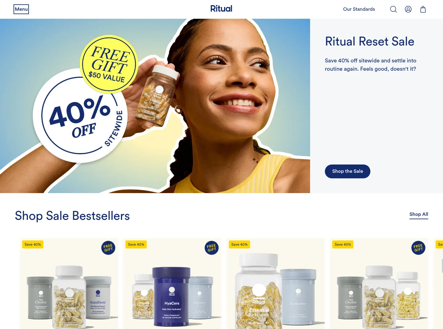ritual.com — a measured funnel