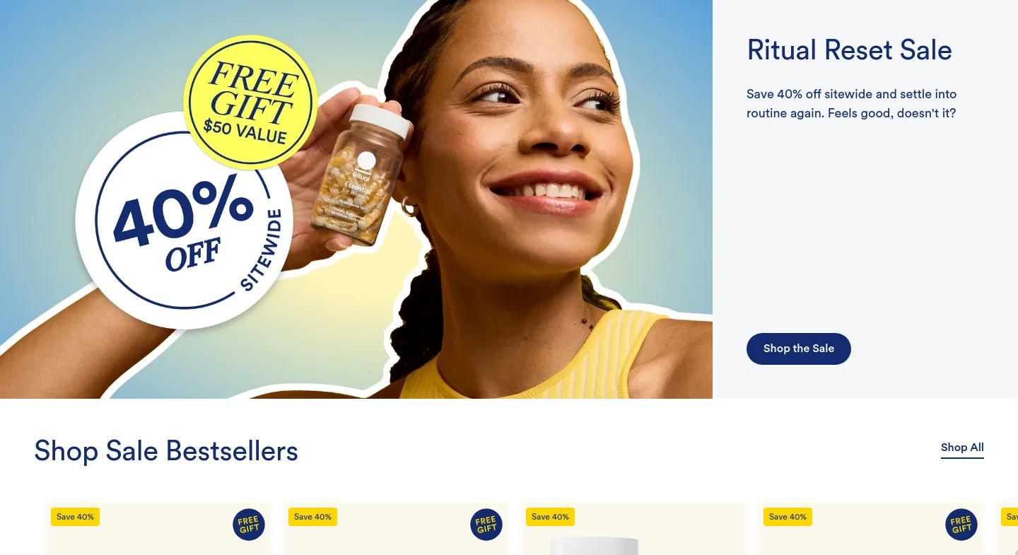 ritual.com Hero section