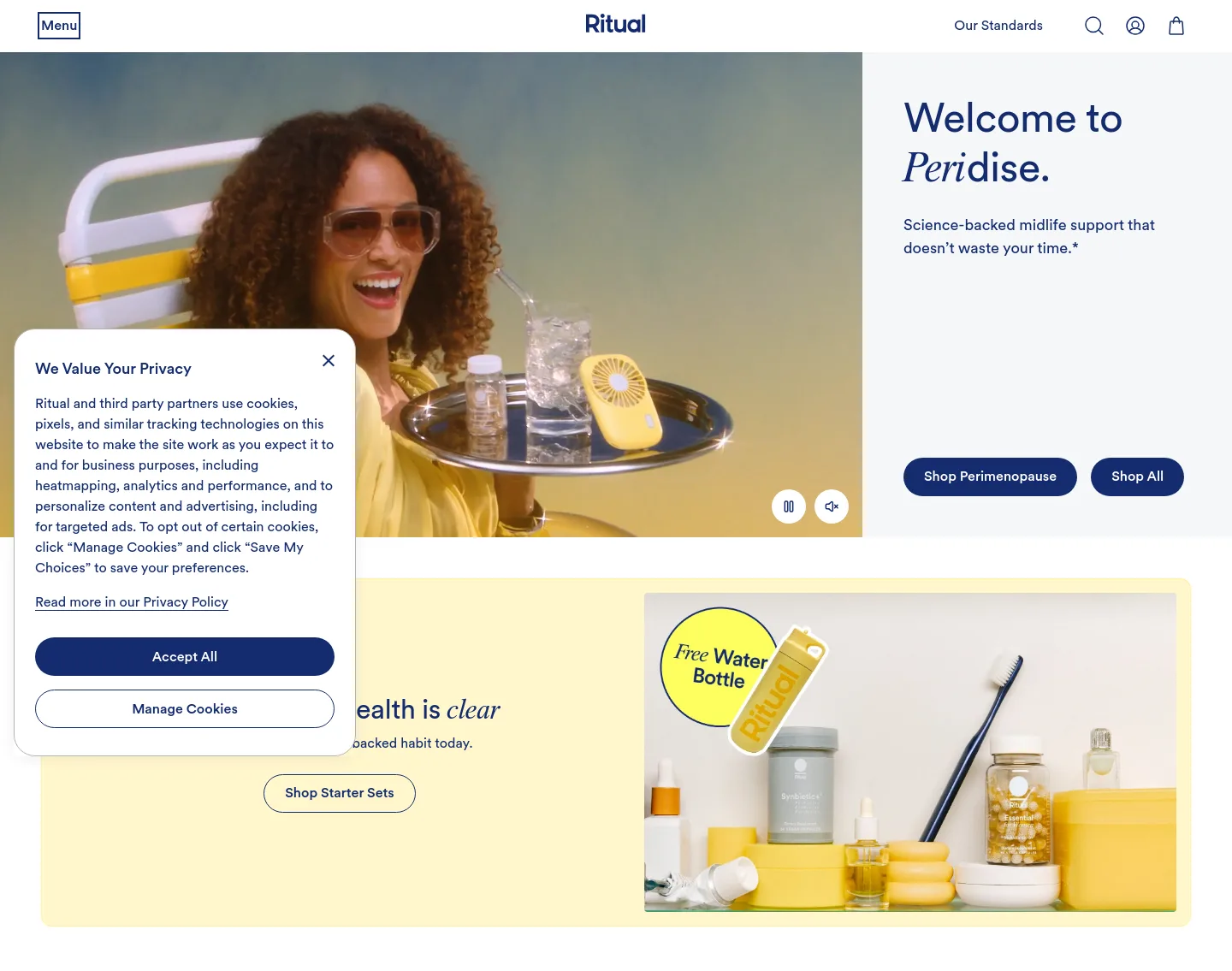 ritual.com — a measured funnel