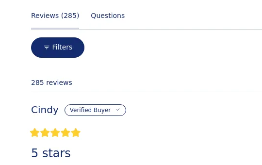 Rating element from ritual.com