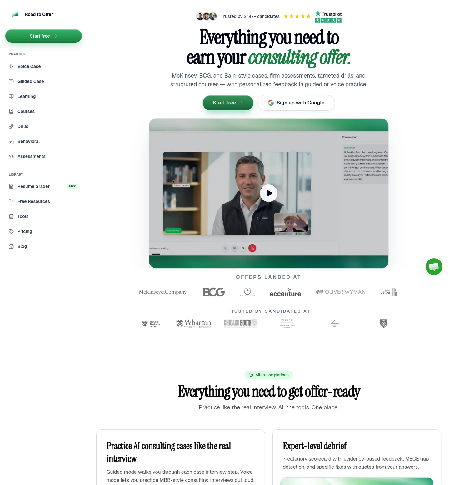 roadtooffer.com — a measured funnel