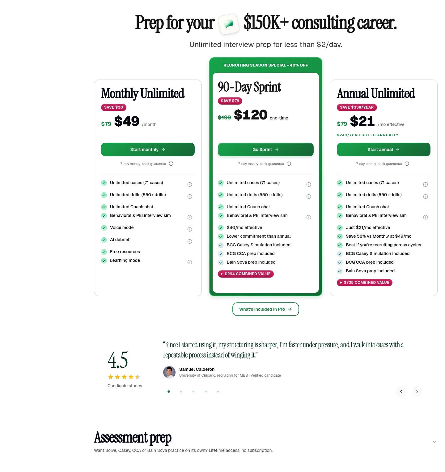 roadtooffer.com — Pricing