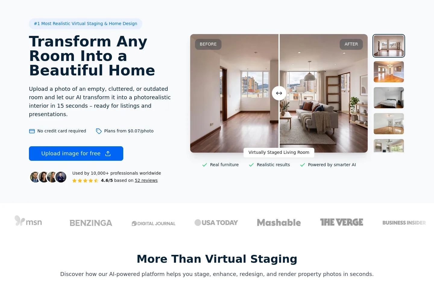 roomstaging.net Hero section