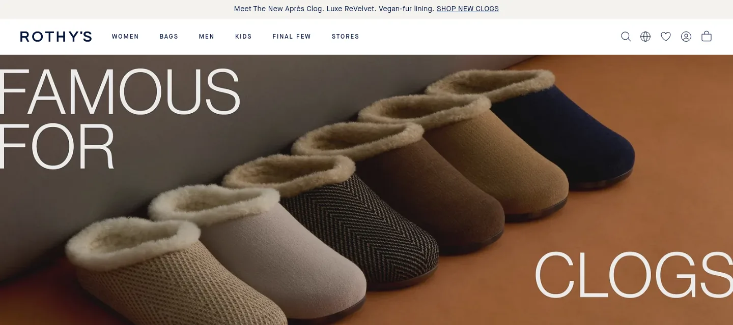 rothys.com — a measured funnel