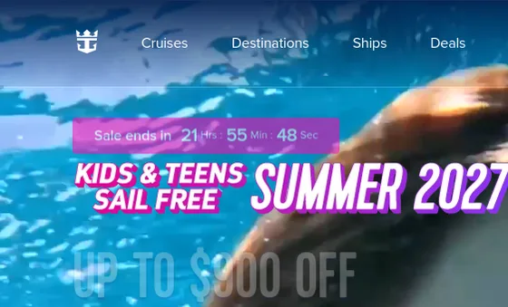 Countdown element from royalcaribbean.com