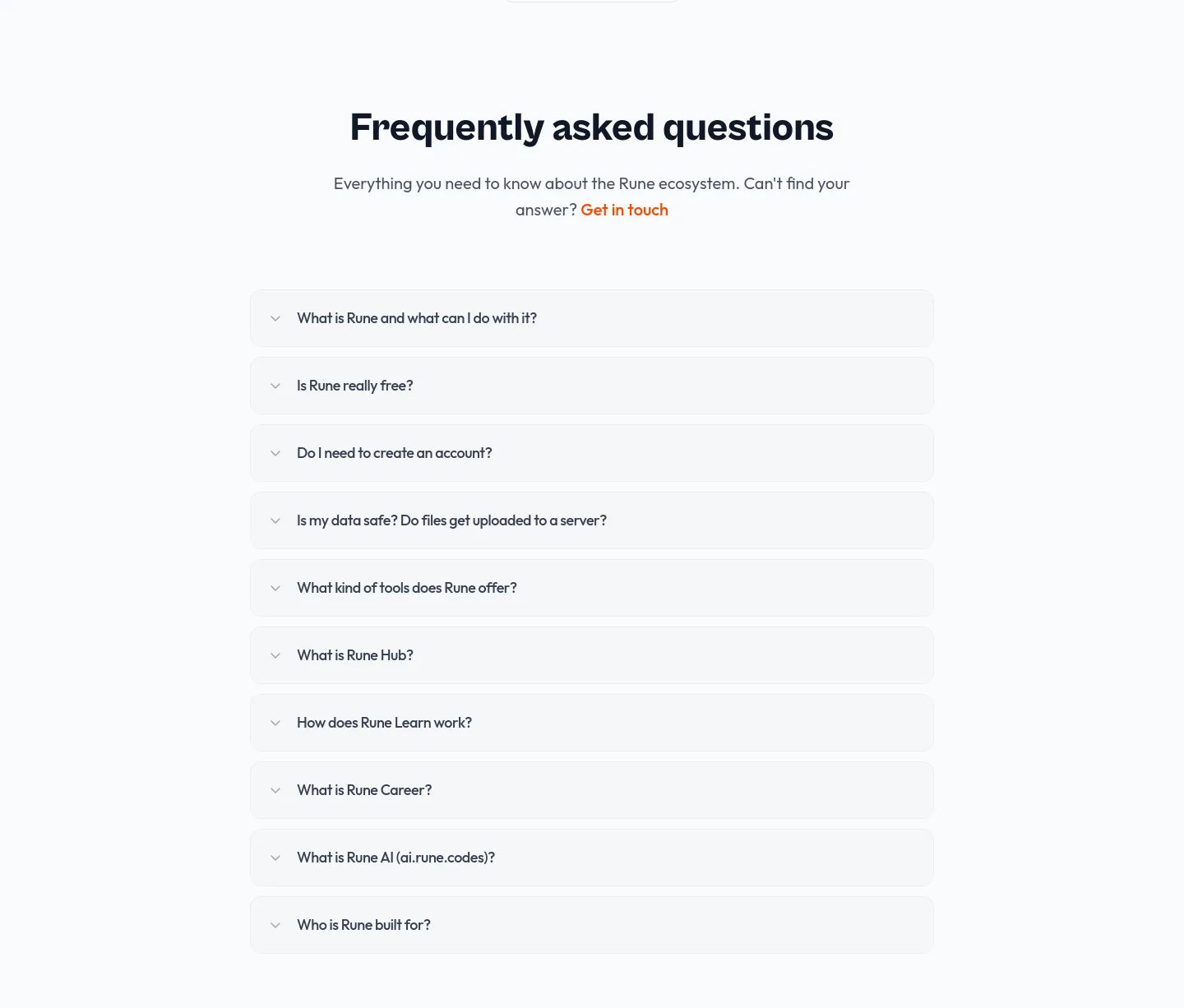 rune.codes — FAQ