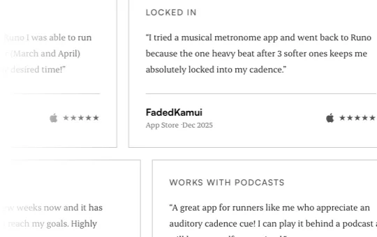 Rating element from runoapp.com