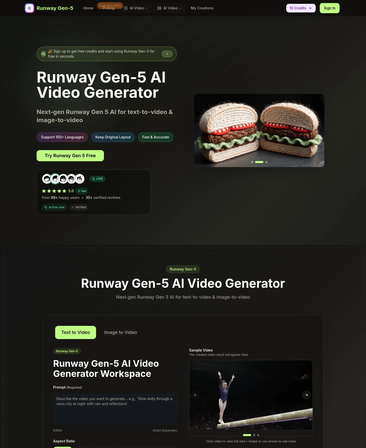 runwaygen5.org — a measured funnel
