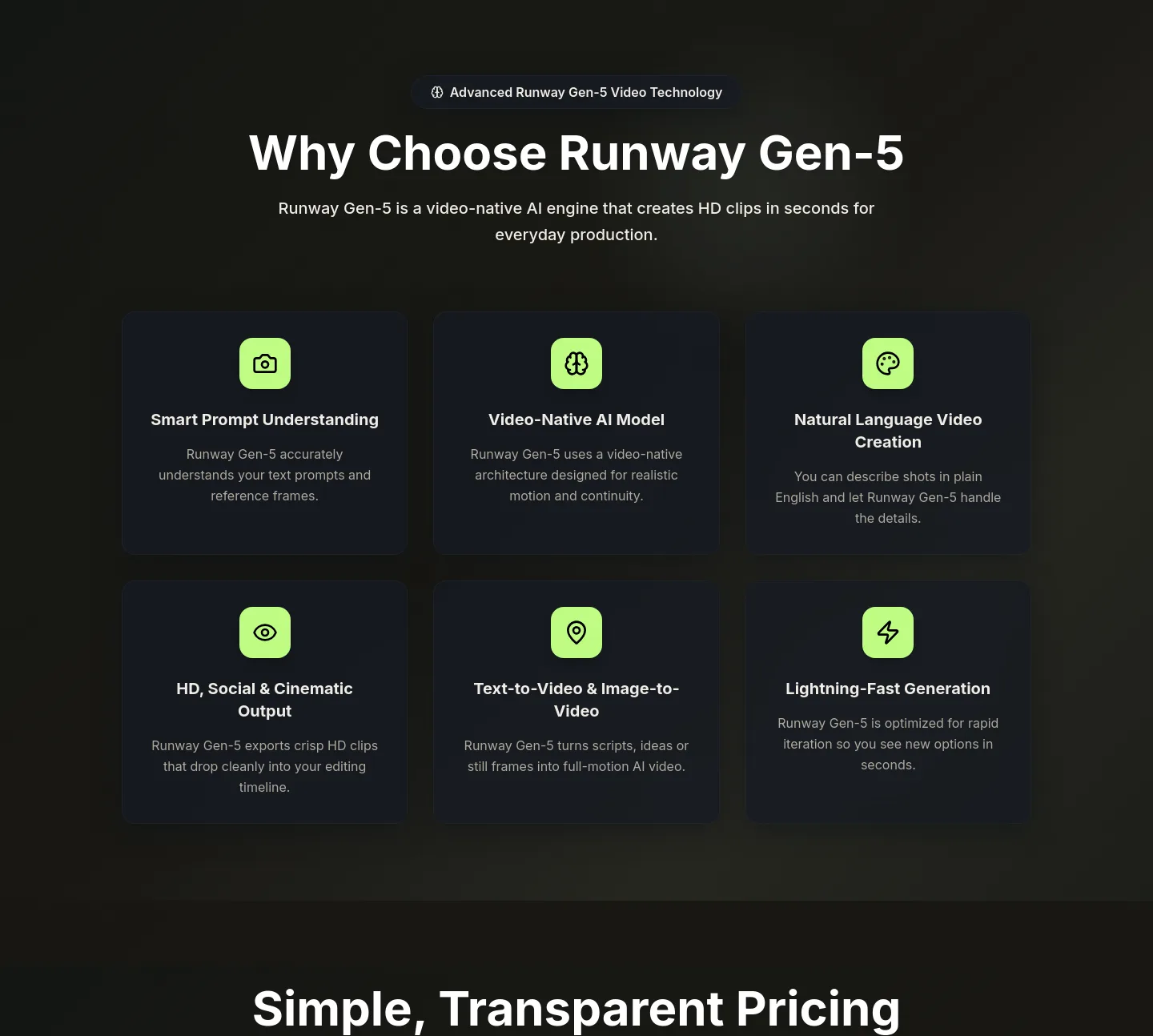 runwaygen5.org — Features