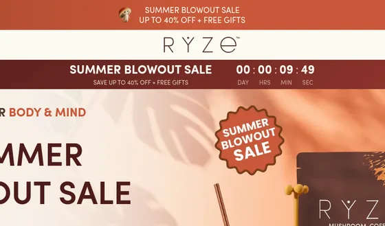 Countdown element from ryzesuperfoods.com