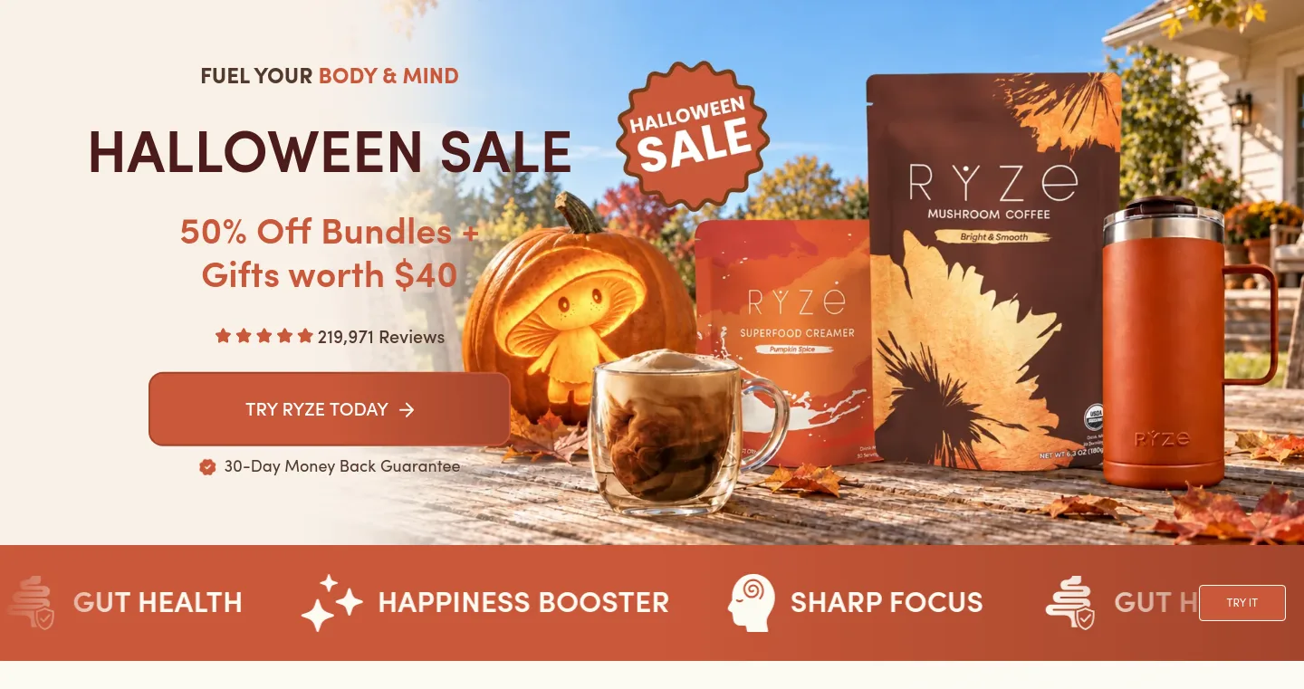 ryzesuperfoods.com — a real Hero section