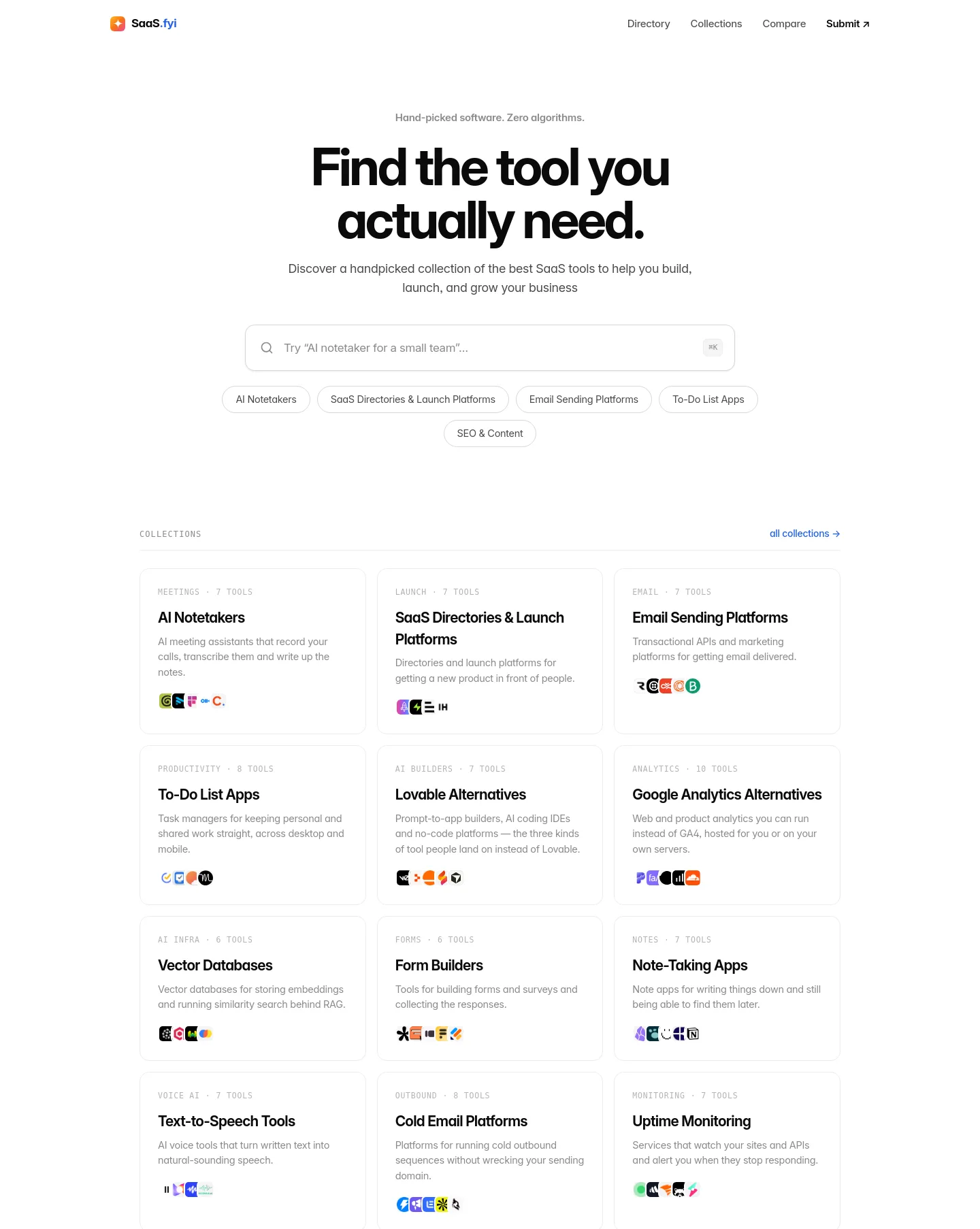 saas.fyi — a measured funnel