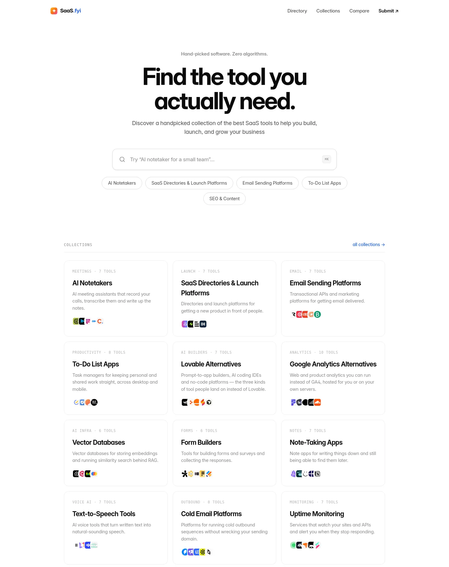 saas.fyi — a measured funnel