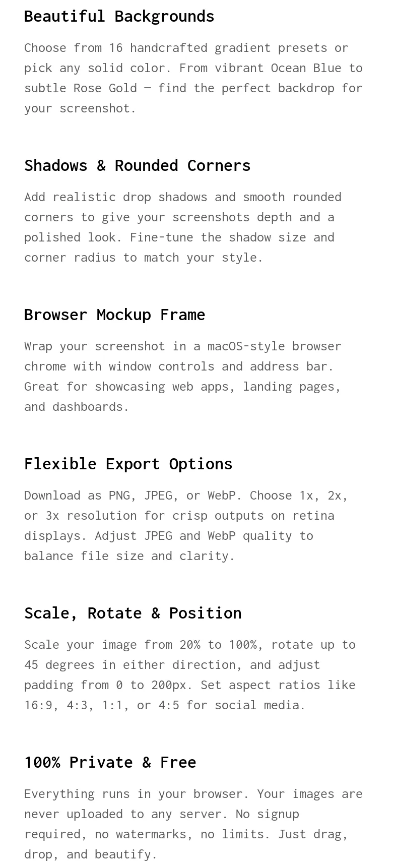 saasgrow.app — a real Features section