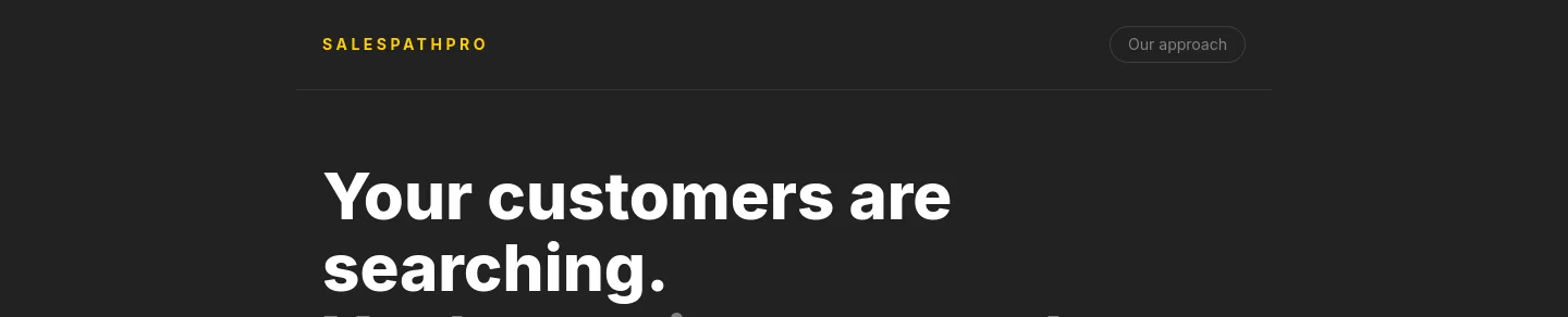 salespathpro.com — a measured funnel