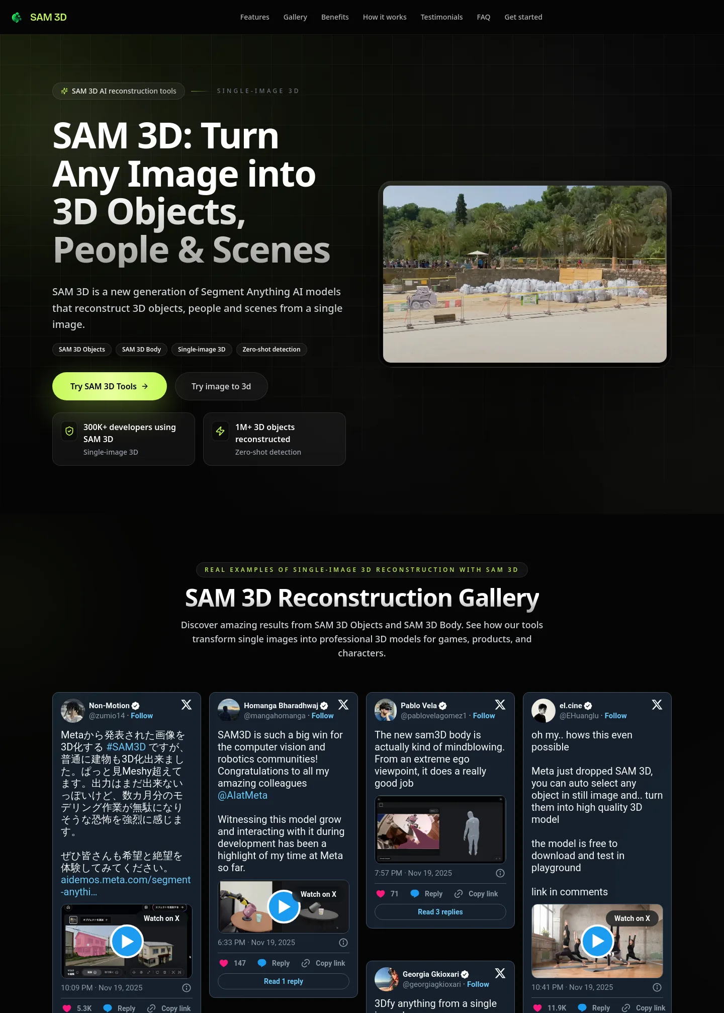 sam-3d.com — a measured funnel