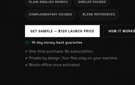Guarantee element from sample.audio