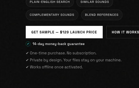 Guarantee element from sample.audio