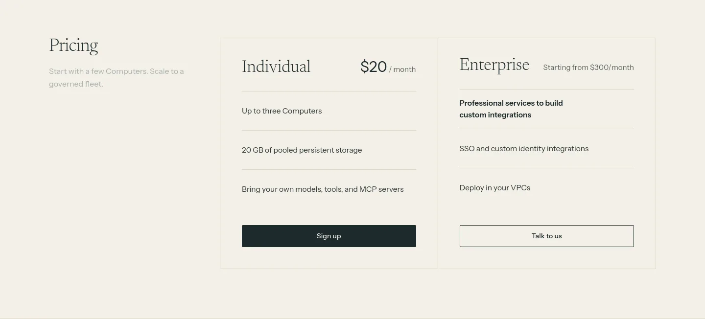 sanbox.cloud — Pricing