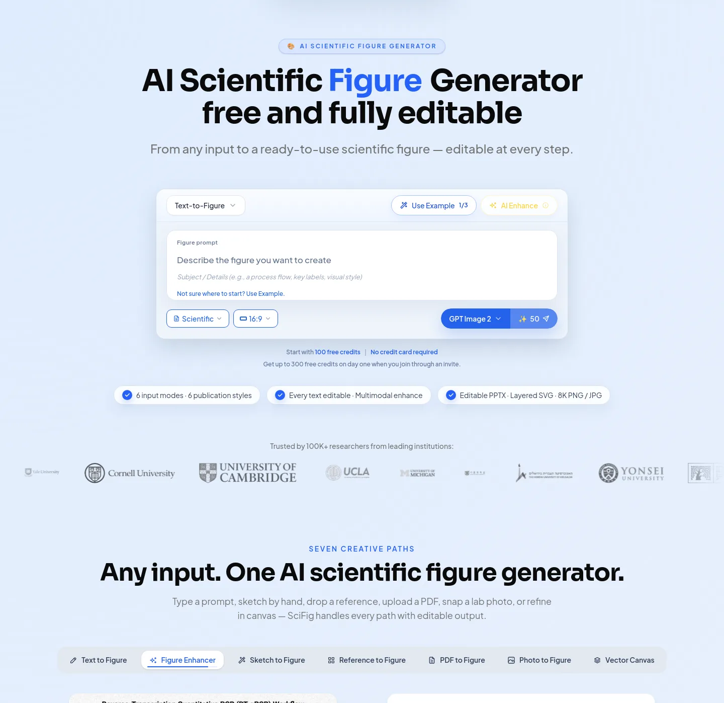 scifig.ai Hero section