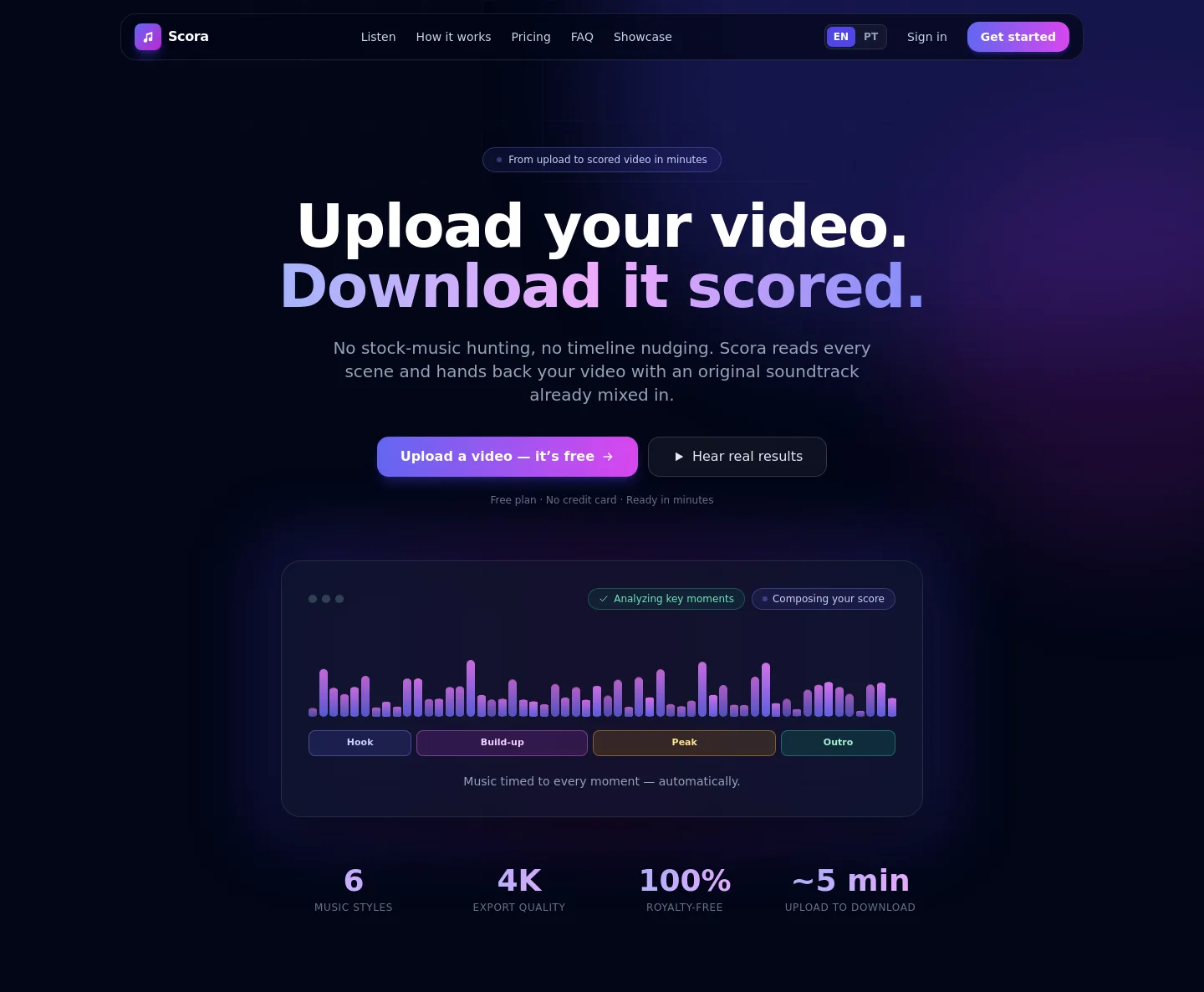scora.fm — Hero